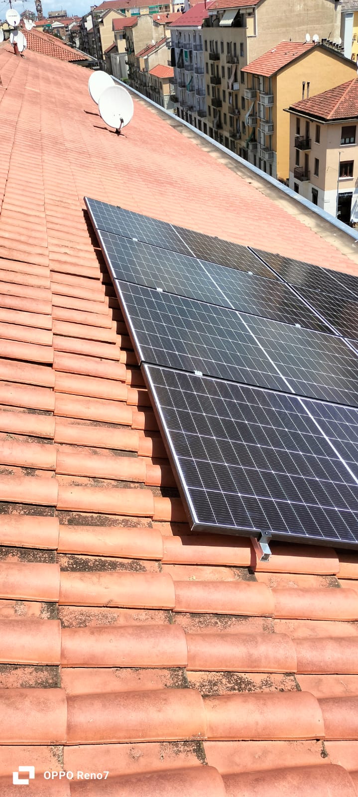 Pannelli solari installati