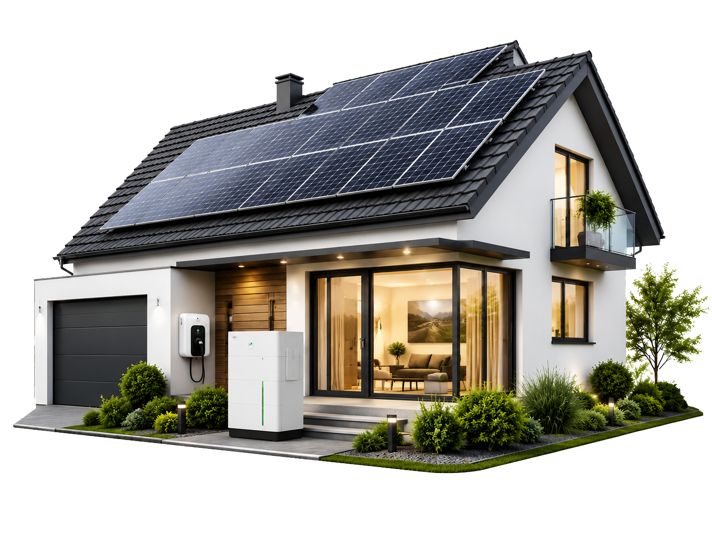 Casa con impianto fotovoltaico